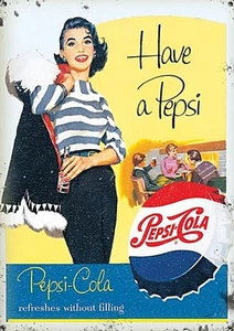 Pepsi-Cola Have A Pepsi small steel sign 200mm x 150mm - Picture 1 of 1