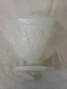 Vintage Large White Milk Glass Pedestal/Footed Fruit Bowl Grape Pattern - Picture 1 of 3