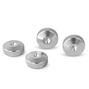 PrecisionGeek 4x XLARGE CNC gerändelt Aluminium Lautsprecher Spike Pads Schuhe Füße - Bild 1 von 2
