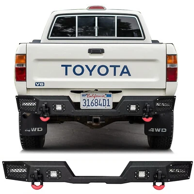 Vijay For 1989-1995 Toyota Pickup Steel Rear Bumper w/LED Lights & D-Rings Foto 1 de 4