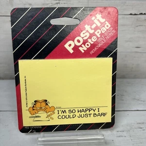 Vintage Garfield Post-it Notes I’m So Happy I Could Just Barf 1987 Jim Davis - Picture 1 of 8