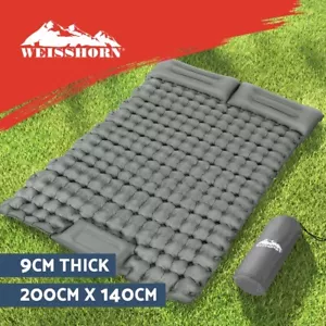 Weisshorn Self Inflating Mattress Camping Sleeping Mat Air Bed Double Pillow Bag - Picture 1 of 8