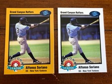 2 Alfonso Soriano 1998 Arizona Fall League Prospects-1 Gold  & 1 White #16 Nice