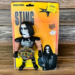 Vintage 2000 Shelcore WCW Sting Figure Wristband Candy Dispenser SUPER RARE - Picture 1 of 12