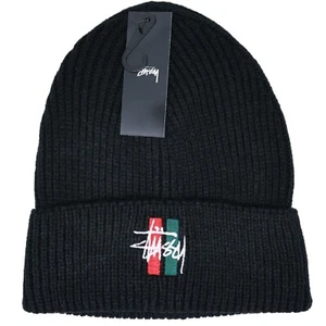 Stussy Bars Logo Cuff Beanie Black - Picture 1 of 2