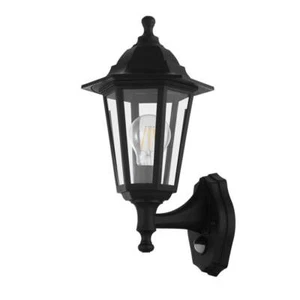 Duanera Black Exterior Wall Light with Sensor by Eglo - Picture 1 of 1
