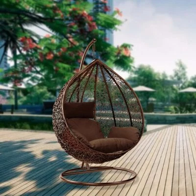 Rattan Egg Chair Swing Outdoor Garden Patio Hanging Wicker Hammock Pod Chair