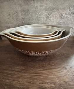 Pyrex Vintage 1978 Woodland Cinderella 4 Stück verschachtelte Rührschüssel Set 441-444 - Bild 1 von 6