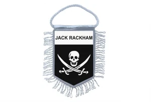 Mini banner flag pennant window mirror cars country banner pirate jack rackham - Picture 1 of 1