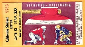 ***VINTAGE BIG GAME! 1955 STANFORD/CALIFORNIA FOOTBALL TICKET STUB-11/19/55 - Picture 1 of 1