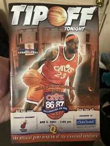 lebron james Tip Off Program 4/5/07 Vs Dwyane Wade Miami Heat - Picture 1 of 3