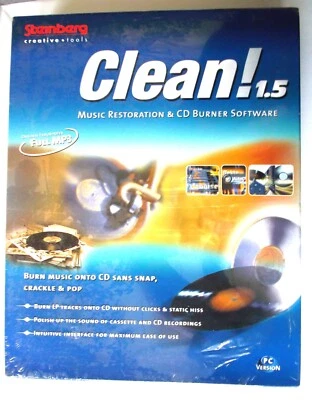 PC Software Clean 1.5, für Musikrestoration u. Brennen, Full MP3, OVP, englisch - Bild 1 von 4