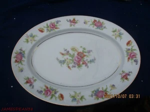 Noritake PHYLLIS, Colorful Flowers, Oval Serving Platter, 11 3/4" x 8 3/4" - Picture 1 of 3