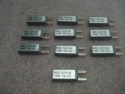 Lot 10 Eaton Bussmann Mini Circuit Breaker 21215-000 Type II Reset 15A CB212-15