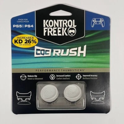 KontrolFreek CQC Rush White Performance Thumbsticks for PS4/PS5 - Image 1 of 2
