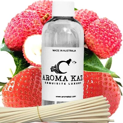 Pink Lychee Diffuser Fragrance Oil Air Freshener Vegan Cruelty-Free Foto 1 de 4