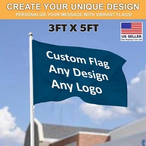 3x5 Fuß individuelle Flagge personalisieren Flaggen Banner Werbung Druck Logo - USA - Bild 1 von 22