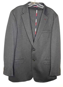 Tommy Hilfiger Mens Solid Knit Blazer Jacket, Grey,  size 44R - Picture 1 of 9