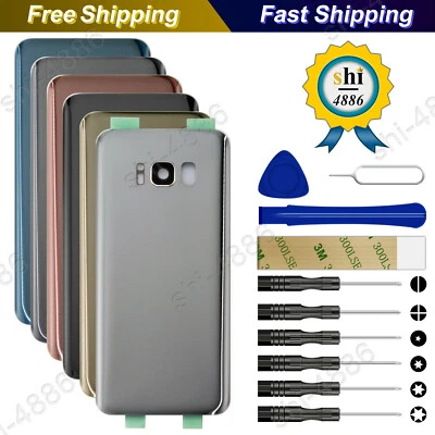 Vidrio trasero de repuesto para Samsung Galaxy S8/S8 Plus + cubierta de lente de cámara + herramienta Foto 1 de 4