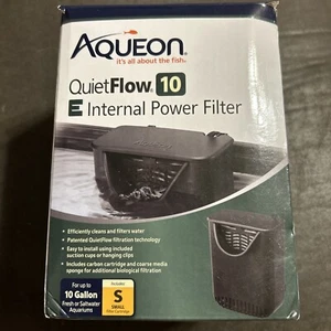 Aqueon QuietFlow 10 E Internal Aquarium Fish Tank Power Filter Small For Up T - Picture 1 of 1