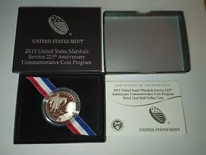 2015 U.S. Marshals Service 225th Commemorative Clad Half Dollar Proof - Picture 1 of 2
