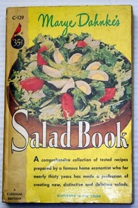 MARYE DAHNKE'S SALAT BOOK vntg 1960 MMPB Dressings Obst Fleisch Ei Käse Geflügel - Bild 1 von 5
