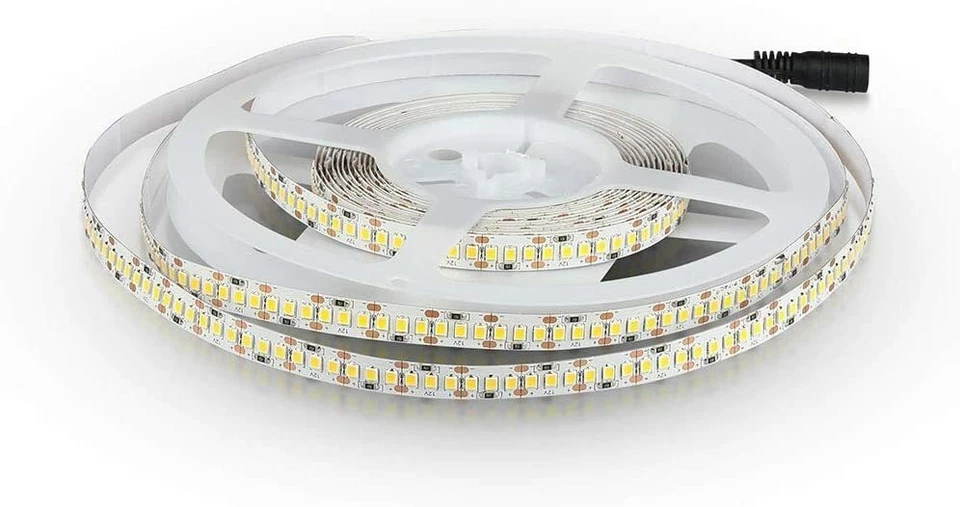 STRISCIA LED V-TAC 5 METRI 18W/MT  204LED/mt 90W (1700Lm/mt)12V ALTA LUMINOSITà - Immagine 1 di 3