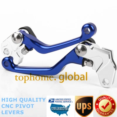 Palancas de freno de embrague CNC pivote azul EE. UU. 10 11 12 13 para Yamaha YZ80 YZ85 2001-2014 Foto 1 de 4