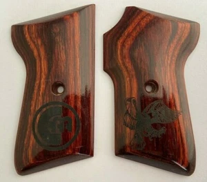 EAA EA380 Smooth Rosewood Grips Engraved w/ Logo - Altamont Wood Grips - Picture 1 of 2