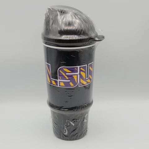 LSU 24 oz Travel Cup Mug with Lid by Whirley Drink Works NEW For Cold Beverages Cover