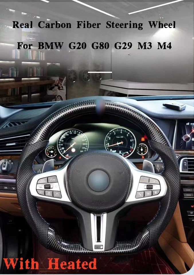 CUSTOMIZED CARBON FIBER WITH HEATED STEERING WHEEL FIT BMW Z4 G20 440I 430I 330I Foto 1 de 4