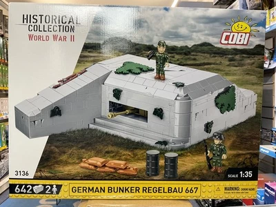 COBI 3136 German Bunker Regelbau 667 HC: WWII 1:35 Brick Model 642pcs - Image 1 of 3