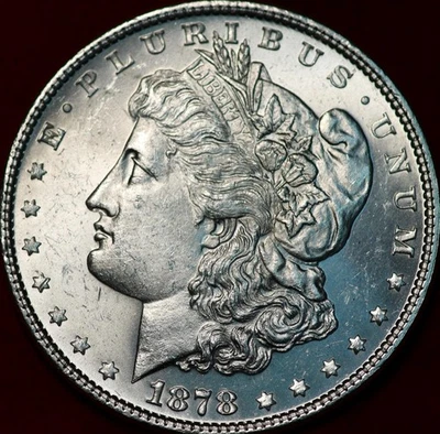 Uncirculated 1878 Philadelphia Mint Silver Morgan Dollar - Image 1 of 2