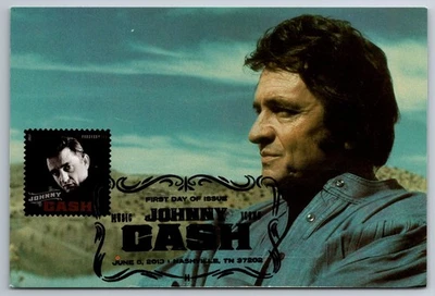 #4789 Johhny Cash FDC Maxi Card - Image 1 of 2