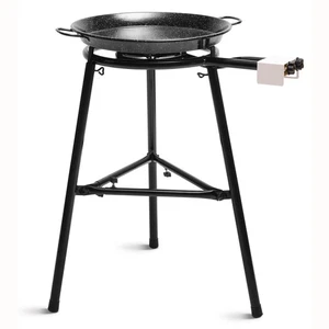 Set Paella-Doppelter Ring Gasbrenner 40-20cm +Paella Pfanne 46cm +3 Beine Stand - Bild 1 von 2