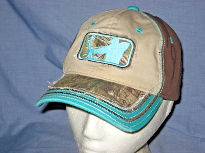 LADIES' MAJOR LEAGUE BOWHUNTER BALL CAP, HAT - DISTRESSED - Image 1 of 4