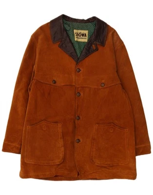 VINTAGE Mens Suede Jacket IT 54 2XL Beige Leather RM10 - Image 1 of 3