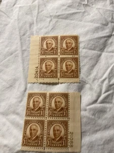 U.S.-(-1930-)-Sc.#684-HISTORICAL FIGURES -8-Stamps on PLATE BLOCKS-MH/MNH-#11 - Picture 1 of 5