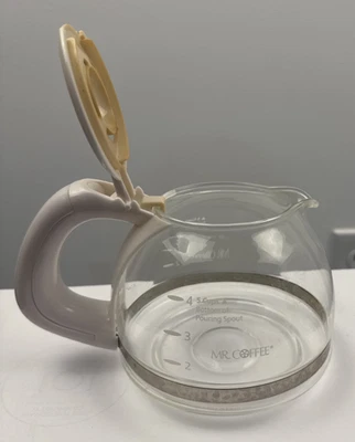 Mr. Coffee 4 - 5-Cup Mini Brew Coffee Maker Rare White Carafe Replacement Part - Image 1 of 4