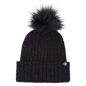Converse Beanie Bündchen Strick Bommel Bommel schwarz - Bild 1 von 1