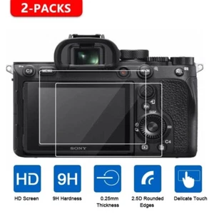 Película protectora de pantalla de vidrio templado 2 piezas para Sony A7 Mark III / A7MII / A7R IV - Imagen 1 de 4