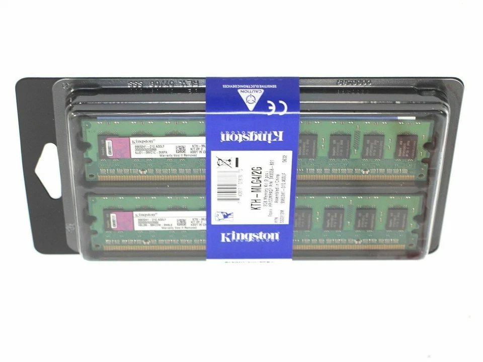 2GB Kit 2x1GB kingston DDR2-400 PC2-3200R ECC Reg Memory Ram KTH-MLG4/2G 343056 - Image 1 of 1