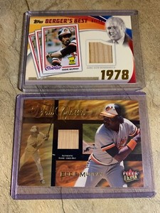 Eddie Murray Game Used Bat (x2)-2016 Topps Berger's Best/2002 Fleer Ultra
