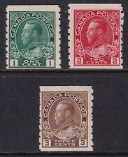 CANADA 1912-21 KGV Coil Stamps Imperf x Perf 8 selection MH/* (CV £53)