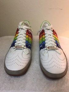 Dsquared Sneakers Lace Up Low Top Rainbow - Size US 9 EU 42 MSRP $495 - Picture 1 of 11