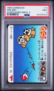 1989 CARDDASS SUPER MARIO BROS. 3 CARD # 14 ( FIRE BRO ) GRADED PSA 9 - Photo 1/2