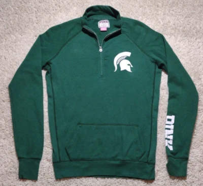 Suéter Pullover Pequeño Rosa Victoria Secret Michigan State Spartans Para Mujer NCAA Foto 1 de 4