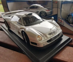 Genuine Maisto 1:18 Mercedes Benz CLK-GTR Silver Street Edition Diecast Car - Picture 1 of 12
