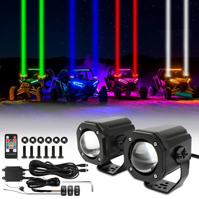 2X Luz de látigo LED láser RGBW sin látigo para CF-MOTO ZFORCE CFORCE 1000 950 800 600 Foto 1 de 4