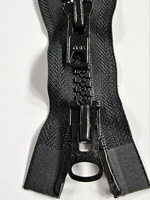 YKK Reißverschluss 2-Wege teilbar EXTRA-ROBUST Krampe 10mm 50-90cm schwarz - Bild 1 von 2